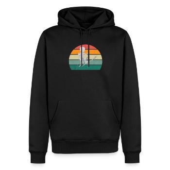 Ski Skier Skier Winter Snow Mountains - Men’s Premium Organic Hoodie - black - Front - Nico (187cm)