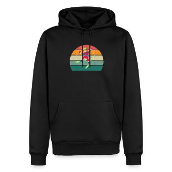 Ski Skier Skier Winter Snow Mountains - Men’s Premium Organic Hoodie - black - Front - Nico (187cm)