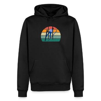 Ski jumping hill Ski jumping Ski jumping - Men’s Premium Organic Hoodie - black - Front - Nico (187cm)