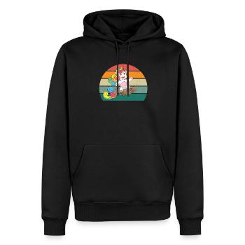 skatboarden skatboarder skatboarderin skatboard - Männer Premium Bio Hoodie - Schwarz - Vorne - Nico (187cm)