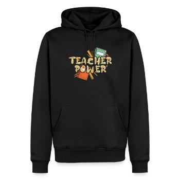 Teacher Power 100th Day Happy 100 Days Of School - Men’s Premium Organic Hoodie - black - Front - Nico (187cm)