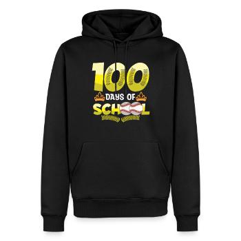 100e jour de softball baseball 100 jours d’école - Sweat à capuche Premium bio Homme - noir - Devant - Nico (187cm)