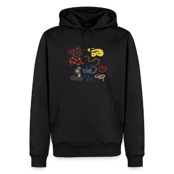 Snake Team Reptile Animal Phyton Boa - Männer Premium Bio Hoodie - Schwarz - Vorne - Nico (187cm)