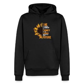 Sunflower I am Waymaker Jesus Christian Bible - Männer Premium Bio Hoodie - Schwarz - Vorne - Nico (187cm)