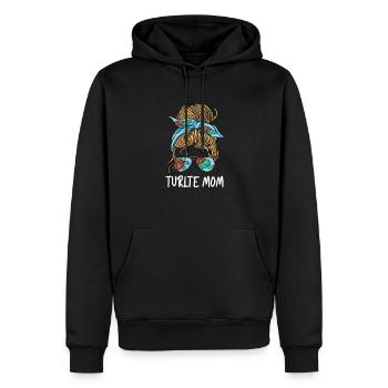 Tortue Maman Femme Lunettes de soleil Bandeau - Sweat à capuche Premium bio Homme - noir - Devant - Nico (187cm)