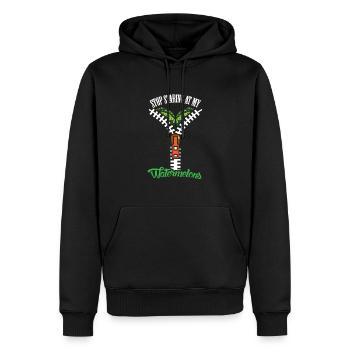 Watermelons Stop Staring Women Boobs - Männer Premium Bio Hoodie - Schwarz - Vorne - Nico (187cm)