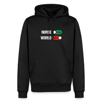 Nurse on World off Nursing Doctor - Männer Premium Bio Hoodie - Schwarz - Vorne - Nico (187cm)