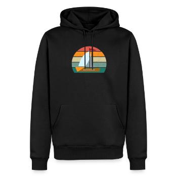 segel segler seglerin segelboot segelschiff boot - Männer Premium Bio Hoodie - Schwarz - Vorne - Nico (187cm)