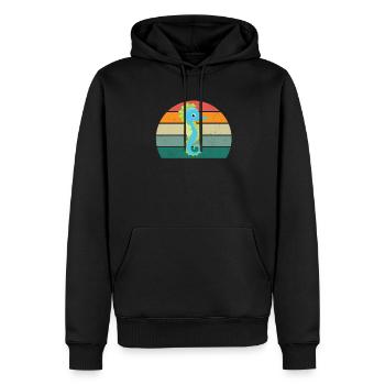 Seahorses Water Sea Ocean Swimming Horses - Men’s Premium Organic Hoodie - black - Front - Nico (187cm)