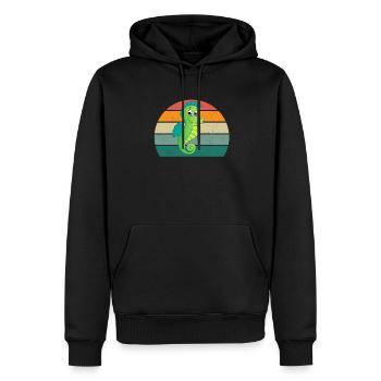 Seahorses Water Sea Ocean Swimming Horses - Men’s Premium Organic Hoodie - black - Front - Nico (187cm)