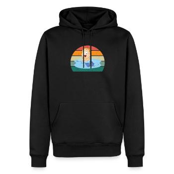 schwimmer schwimmerin wasser nass meer schwimmen - Männer Premium Bio Hoodie - Schwarz - Vorne - Nico (187cm)