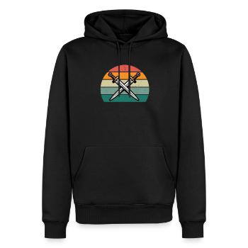 Épée de combat Épée Lame Lance Sabre Dagger - Sweat à capuche Premium bio Homme - noir - Devant - Nico (187cm)