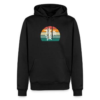 Swiss Swiss Swiss Swiss German Mountain Switzerland - Men’s Premium Organic Hoodie - black - Front - Nico (187cm)