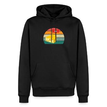 Swiss Swiss Swiss Swiss German Mountain Switzerland - Men’s Premium Organic Hoodie - black - Front - Nico (187cm)