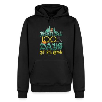 Eule 5. Klasse 100. Tag Magische 100 Tage Schule - Männer Premium Bio Hoodie - Schwarz - Vorne - Nico (187cm)