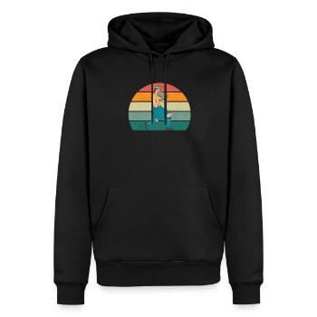 schotte schottin schotteland kilt kilte glasgow - Männer Premium Bio Hoodie - Schwarz - Vorne - Nico (187cm)