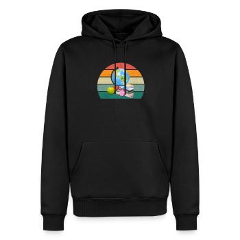 schulen, lehrer lehrerin schüler, schülerin klasse - Männer Premium Bio Hoodie - Schwarz - Vorne - Nico (187cm)