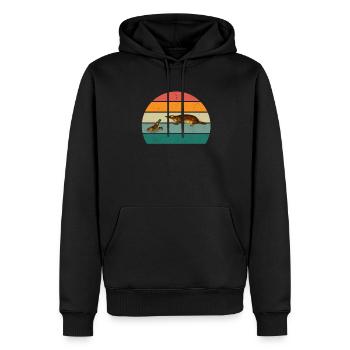 Schnabeltier Schnabel Biber Ente Eier Säugetier - Männer Premium Bio Hoodie - Schwarz - Vorne - Nico (187cm)