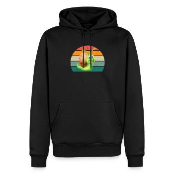 Schnecke Insekten Schneckenhaus Nacktschnecke - Männer Premium Bio Hoodie - Schwarz - Vorne - Nico (187cm)