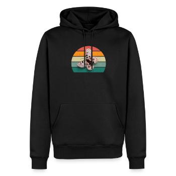 Papillon Chenille Chenilles Cocoon Mouche Floraison - Sweat à capuche Premium bio Homme - noir - Devant - Nico (187cm)
