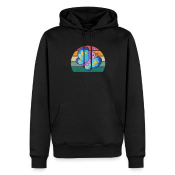 Papillon Chenille Chenilles Cocoon Mouche Floraison - Sweat à capuche Premium bio Homme - noir - Devant - Nico (187cm)