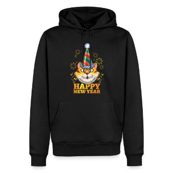 Kawaii Katze Frohes Neues Jahr 2023 Hallo 2023 Neues Jahr - Männer Premium Bio Hoodie - Schwarz - Vorne - Nico (187cm)