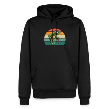 Turtles Turtle Shell Lizard Reptiles - Men’s Premium Organic Hoodie - black - Front - Nico (187cm)