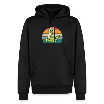 Snake Boa Reptiles Strangling Snake Venomous Snake - Men’s Premium Organic Hoodie - black - Front - Nico (187cm)