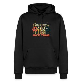 Prost 2023 Neujahr 2023 Hallo 2023 Neujahr - Männer Premium Bio Hoodie - Schwarz - Vorne - Nico (187cm)