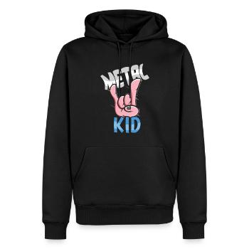 Rock Sign Rock Hand Metal Kid Music Lover Rocker - Sweat à capuche Premium bio Homme - noir - Devant - Nico (187cm)