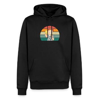Arbitre Carton jaune Carton rouge Schiri - Sweat à capuche Premium bio Homme - noir - Devant - Nico (187cm)