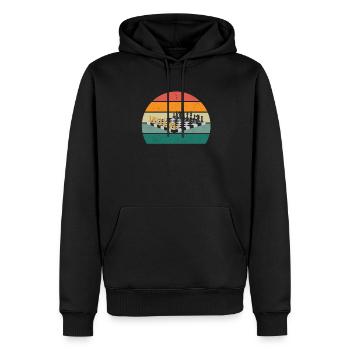 Schachspieler Schachspielerin König Dame Schach - Männer Premium Bio Hoodie - Schwarz - Vorne - Nico (187cm)