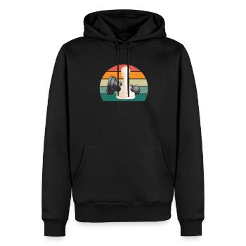 Schachspieler Schachspielerin König Dame Schach - Männer Premium Bio Hoodie - Schwarz - Vorne - Nico (187cm)