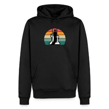 Schachspieler Schachspielerin König Dame Schach - Männer Premium Bio Hoodie - Schwarz - Vorne - Nico (187cm)