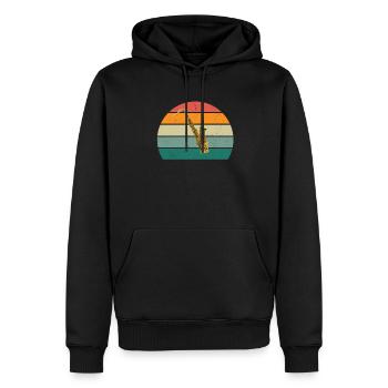 Saxofon Saxofonist Saxophon Musik Saxophonespieler - Männer Premium Bio Hoodie - Schwarz - Vorne - Nico (187cm)