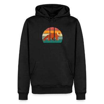 Red Pandas Red Panda Bamboo Asia Red Panda Bear - Men’s Premium Organic Hoodie - black - Front - Nico (187cm)