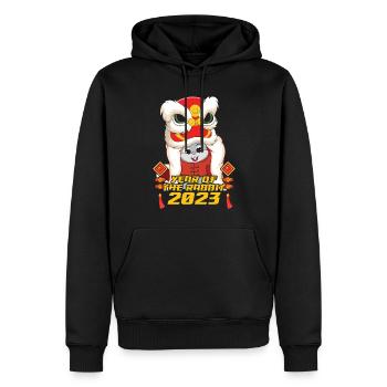 Dragon Rabbit 2023 New Year Happy Chinese New Year - Männer Premium Bio Hoodie - Schwarz - Vorne - Nico (187cm)