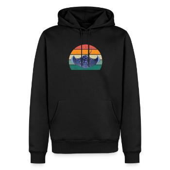Stingrays Devil rays Flies Gliding Rays - Men’s Premium Organic Hoodie - black - Front - Nico (187cm)