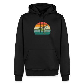 Lizard Lizards Cold-blooded scales Reptiles - Men’s Premium Organic Hoodie - black - Front - Nico (187cm)