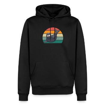 Robben Seehund Seehunde Schwimmen Ohrenrobbe Robbe - Männer Premium Bio Hoodie - Schwarz - Vorne - Nico (187cm)