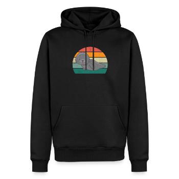 Robben Seehund Seehunde Schwimmen Ohrenrobbe Robbe - Männer Premium Bio Hoodie - Schwarz - Vorne - Nico (187cm)