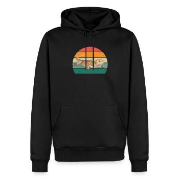 Lizard Lizards Cold-blooded scales Reptiles - Men’s Premium Organic Hoodie - black - Front - Nico (187cm)