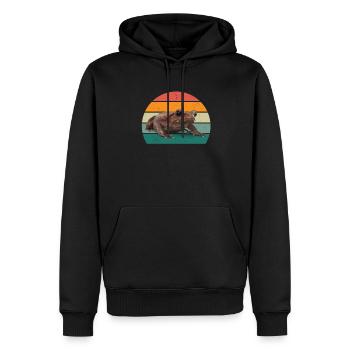 Lizard Lizards Cold-blooded scales Reptiles - Men’s Premium Organic Hoodie - black - Front - Nico (187cm)