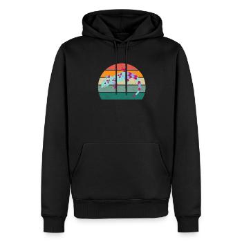Lizard Lizards Cold-blooded scales Reptiles - Men’s Premium Organic Hoodie - black - Front - Nico (187cm)