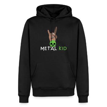 Rock Sign Rock Hand Metal Kid Music Lover Skeleton - Sweat à capuche Premium bio Homme - noir - Devant - Nico (187cm)