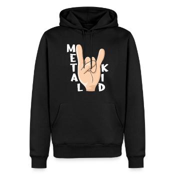 Rocker Rock Sign Rock Hand Metal Kid Music Lover - Männer Premium Bio Hoodie - Schwarz - Vorne - Nico (187cm)