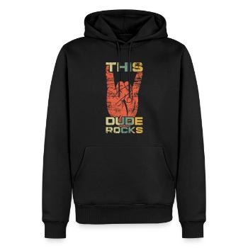Vintage Rock Sign Rock Hand Metal Kid Rocker - Männer Premium Bio Hoodie - Schwarz - Vorne - Nico (187cm)