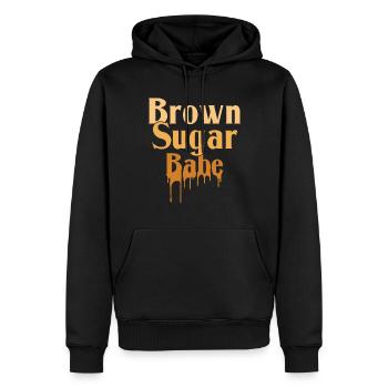 Melanin Black Girl Brown Black History Month - Männer Premium Bio Hoodie - Schwarz - Vorne - Nico (187cm)