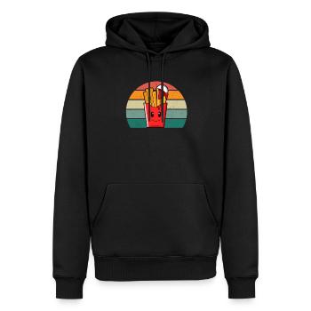 pommes Frites Kartoffel Kartoffeln Frittieren - Männer Premium Bio Hoodie - Schwarz - Vorne - Nico (187cm)