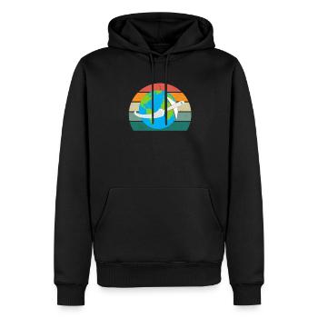 Voyage Voyageur Vacancier Holidaymaker Holidays - Sweat à capuche Premium bio Homme - noir - Devant - Nico (187cm)